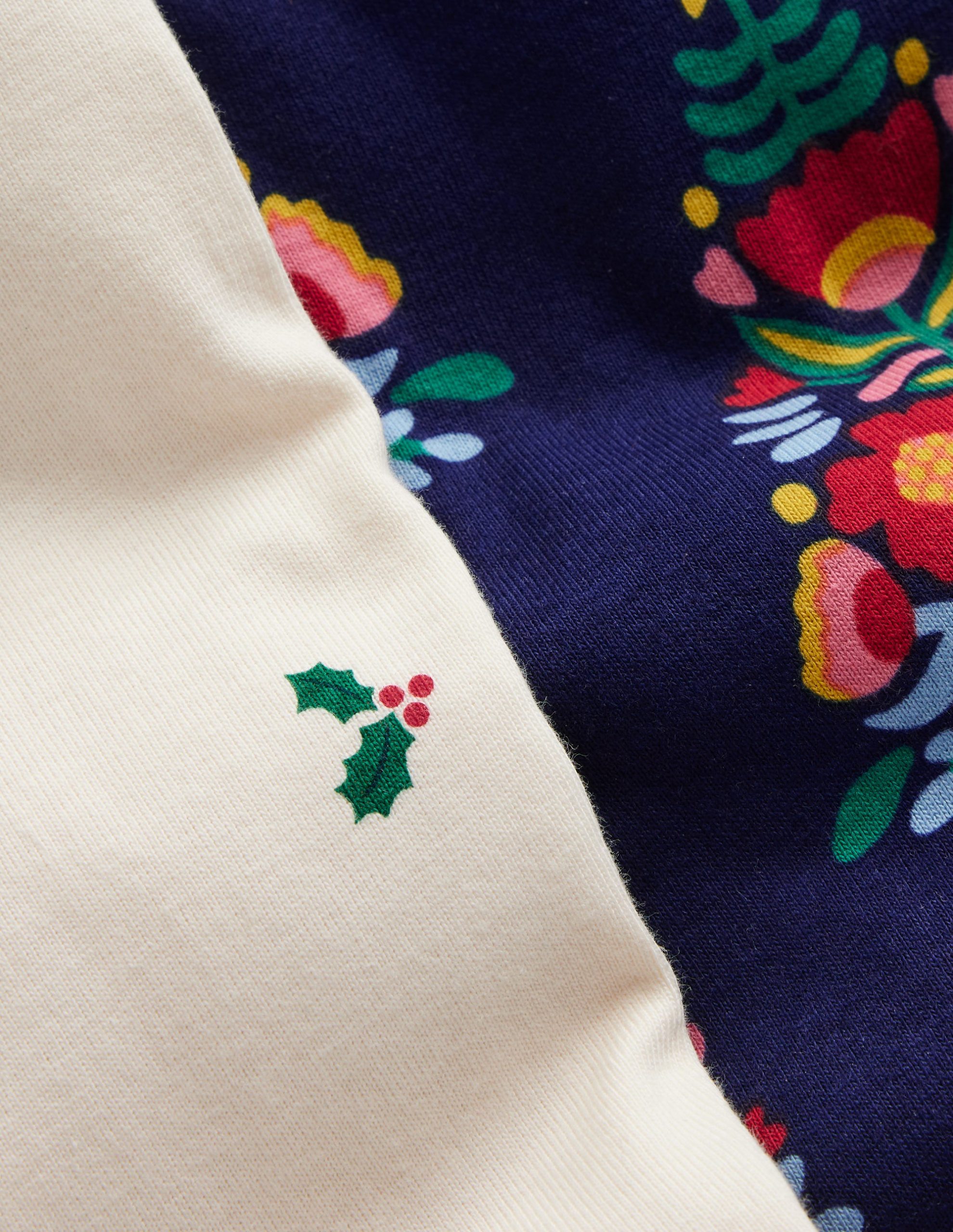Twin Pack Snug Pajamas-College Navy Christmas Trees - Image 3