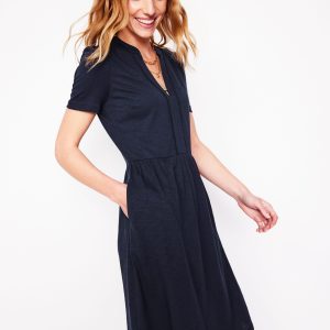 Naomi Short Sleeve Dress-Navy