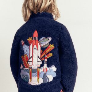 Cosy Borg Jacket-College Navy Space