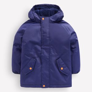 Borg Lined Anorak-MAZARINE BLUE