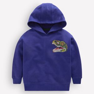 Superstitch Hoodie-Blue Dino