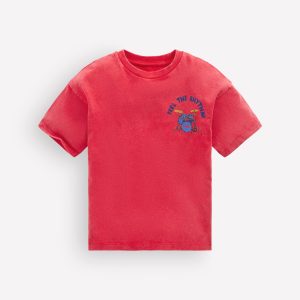 Short Sleeve Printed T-shirt-Feel The Rythmn Drums