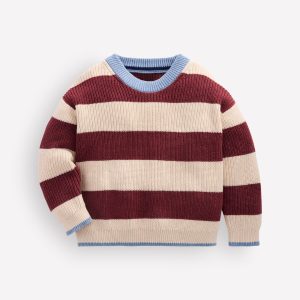 Chunky Cotton Jumper-Sweet Cherry Stripe