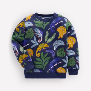 Everyday Printed Sweatshirt-Multi Chamelion