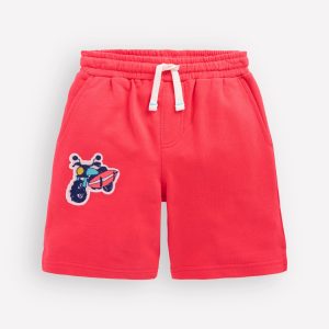 Superstitch Badge Shorts-Jam Red Holiday
