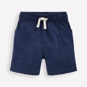 Cotton Pocket Shorts-Medieval Blue