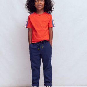 Slim Pull-on Pants-College Navy