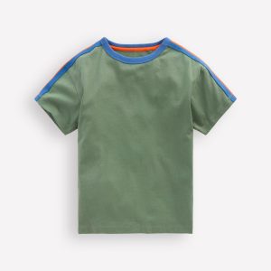 Relaxed Rainbow Tape T-shirt-Bottle Green