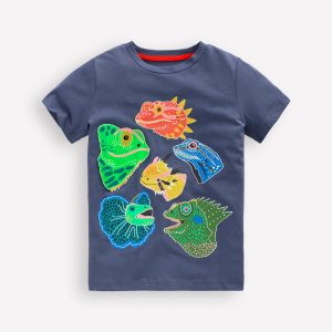 Glow-In-The-Dark T-shirt-Robot Blue Lizards