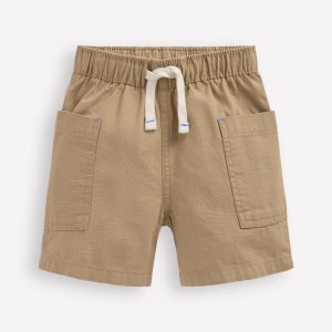 Cotton Pocket Shorts-Macadamia