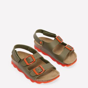 Colourblock Sandals-Green