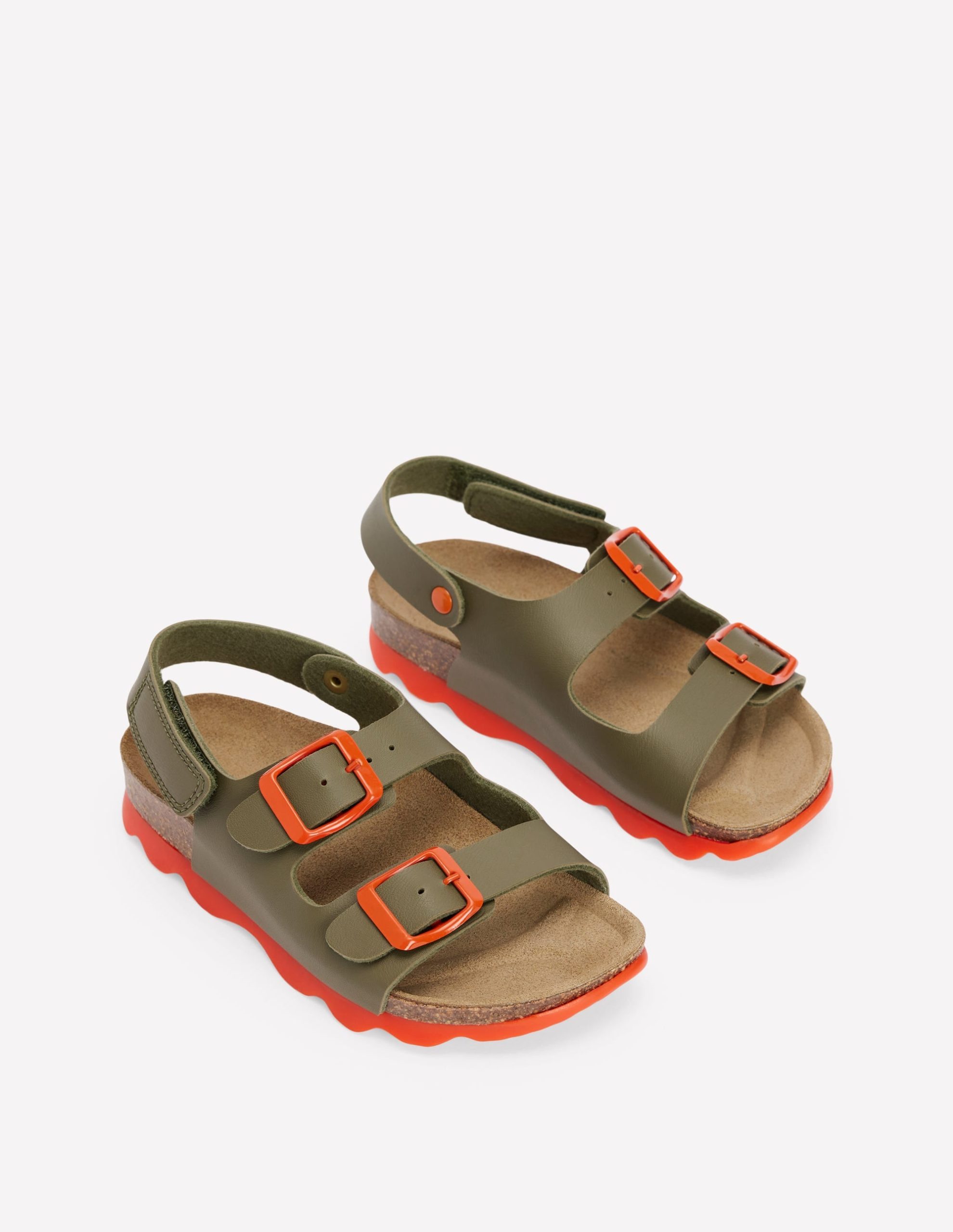 Colourblock Sandals-Green