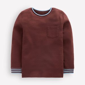 Cosy Mid-weight T-shirt-Woodland Brown / Glacier Blue