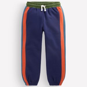 Colourblock Cuffed Joggers-Storm Blue