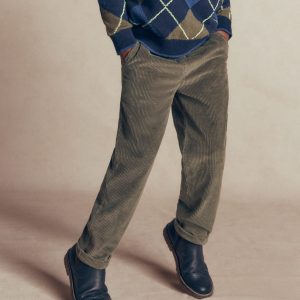 Easy Straight Cord Trousers-Bungee Cord