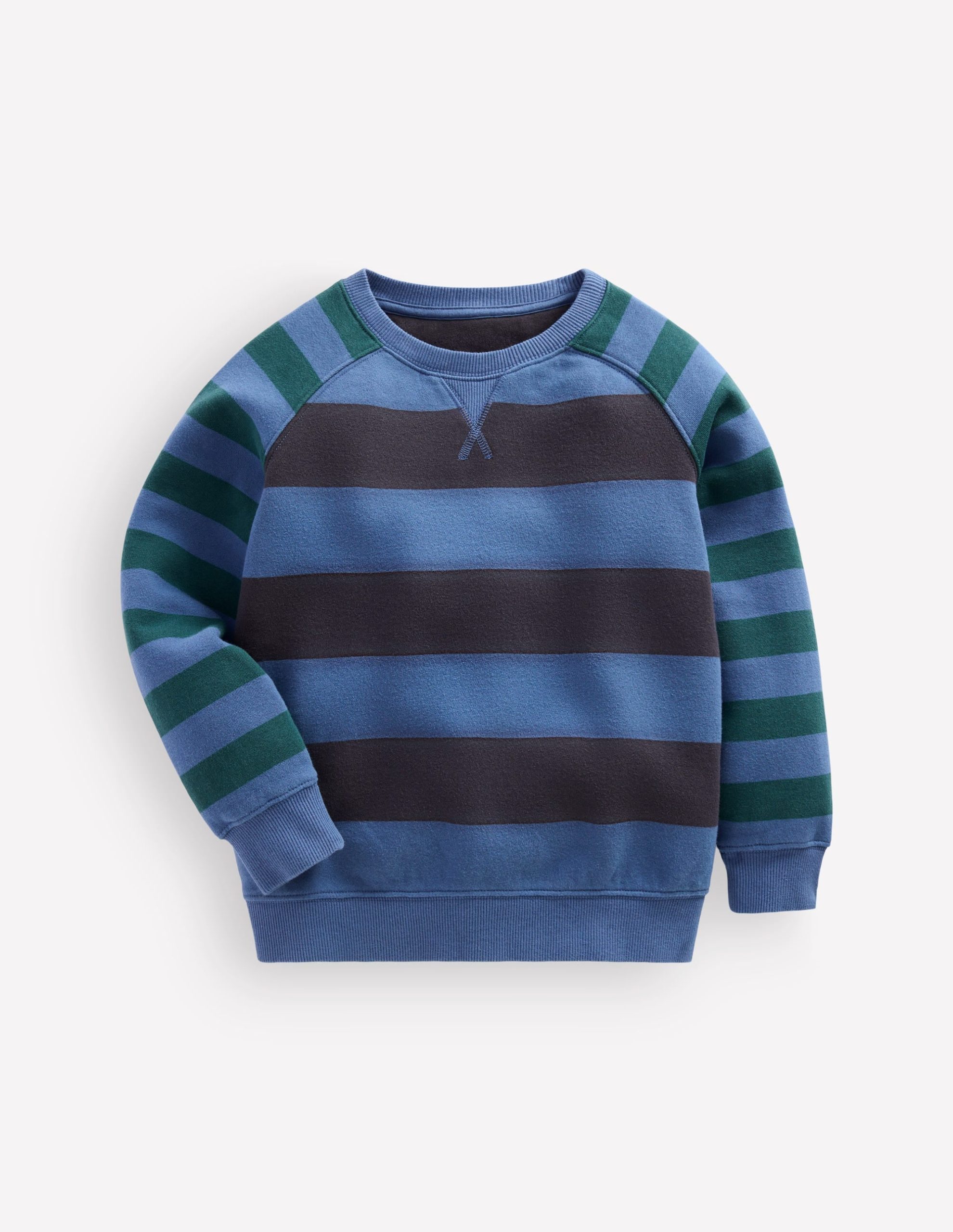 Colourblock Raglan-Blue Stripe