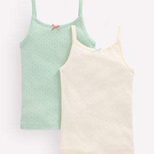 2-Pack Pointelle Tank Tops-Harbor Grey