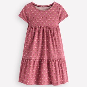 Ariel Twirly Jersey Dress-Pink Floral