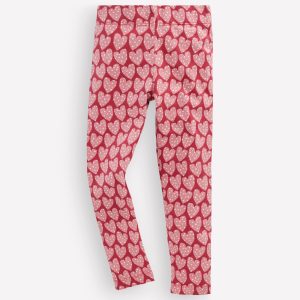 Fun Leggings-Red Earth Spotty Hearts
