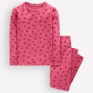 Snug Henley Pajamas-Floral