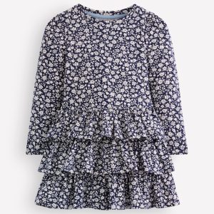 Cora Jersey RaRa Dress-Blue Ditsy