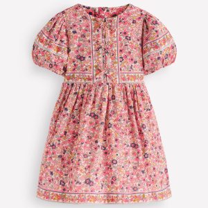 Bow Front Woven Dress-Soft Ivory Flowerbed