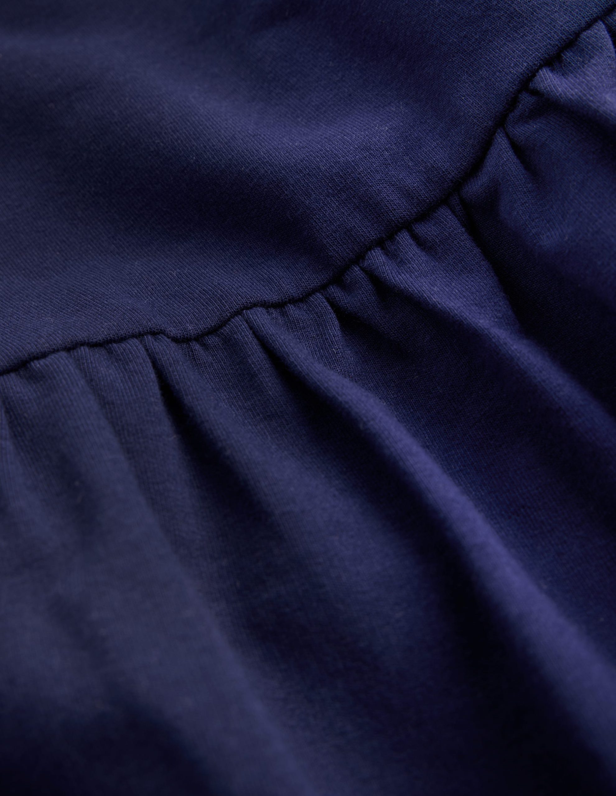 Embroidered Sleeve Dress-Denim Blue - Image 3