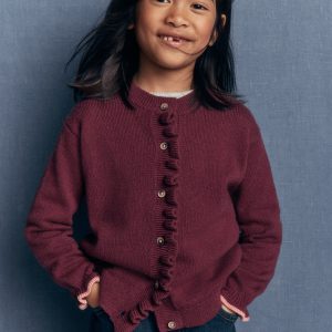 Everyday Frilled Cardigan-Deep Wisteria