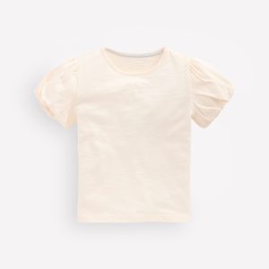 Puff Sleeve Jersey Top-Soft Ivory