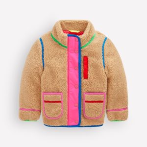 Fun Borg Mix Fleece-Rainbow Trim Borg