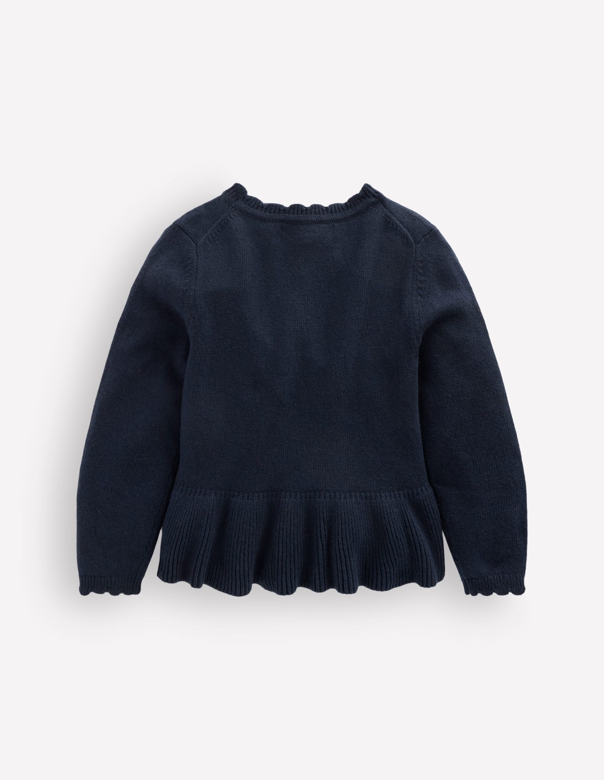 Pretty Peplum Cardigan-Navy - Image 4