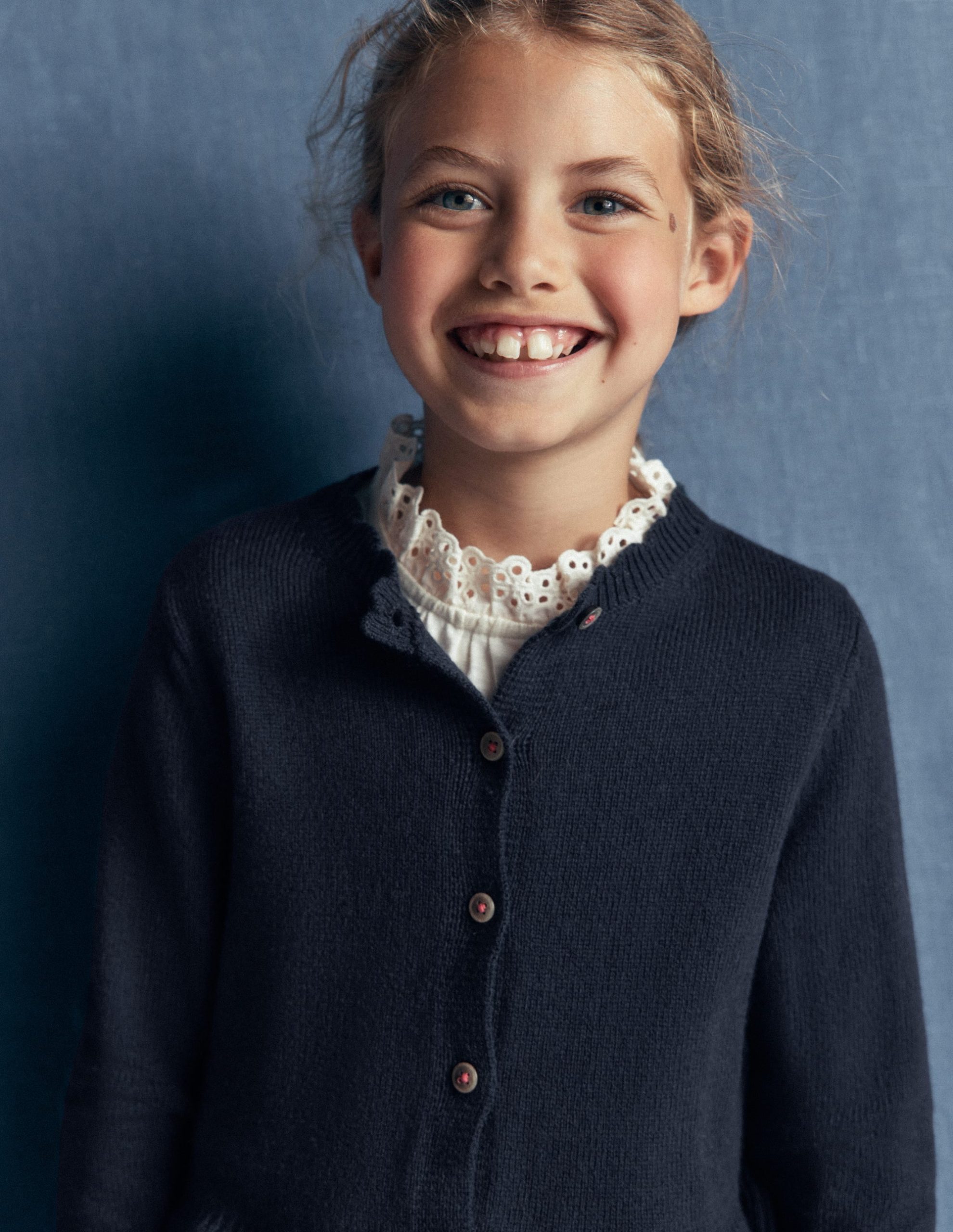 Pretty Peplum Cardigan-Navy