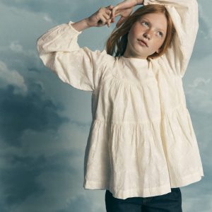 Tiered Woven Top-Soft Cream