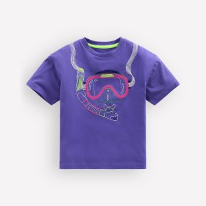 Easy Applique T-shirt-Wisteria Blue Snorkel