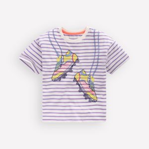 Easy Applique T-shirt-Aster Purple/ Ivory Shoes