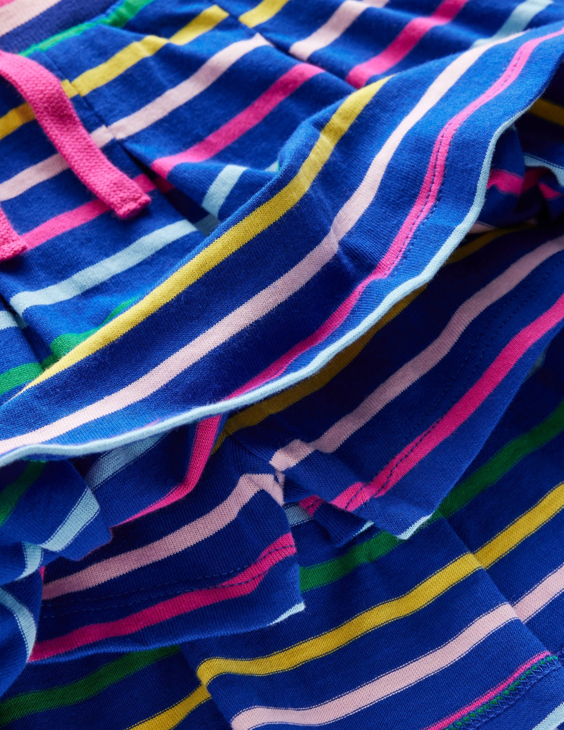 Pleated Jersey Skort-Navy Rainbow Stripe - Image 3