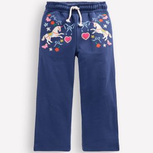 Bobbie Appliqu?? Sweatpants-Navy Unicorns