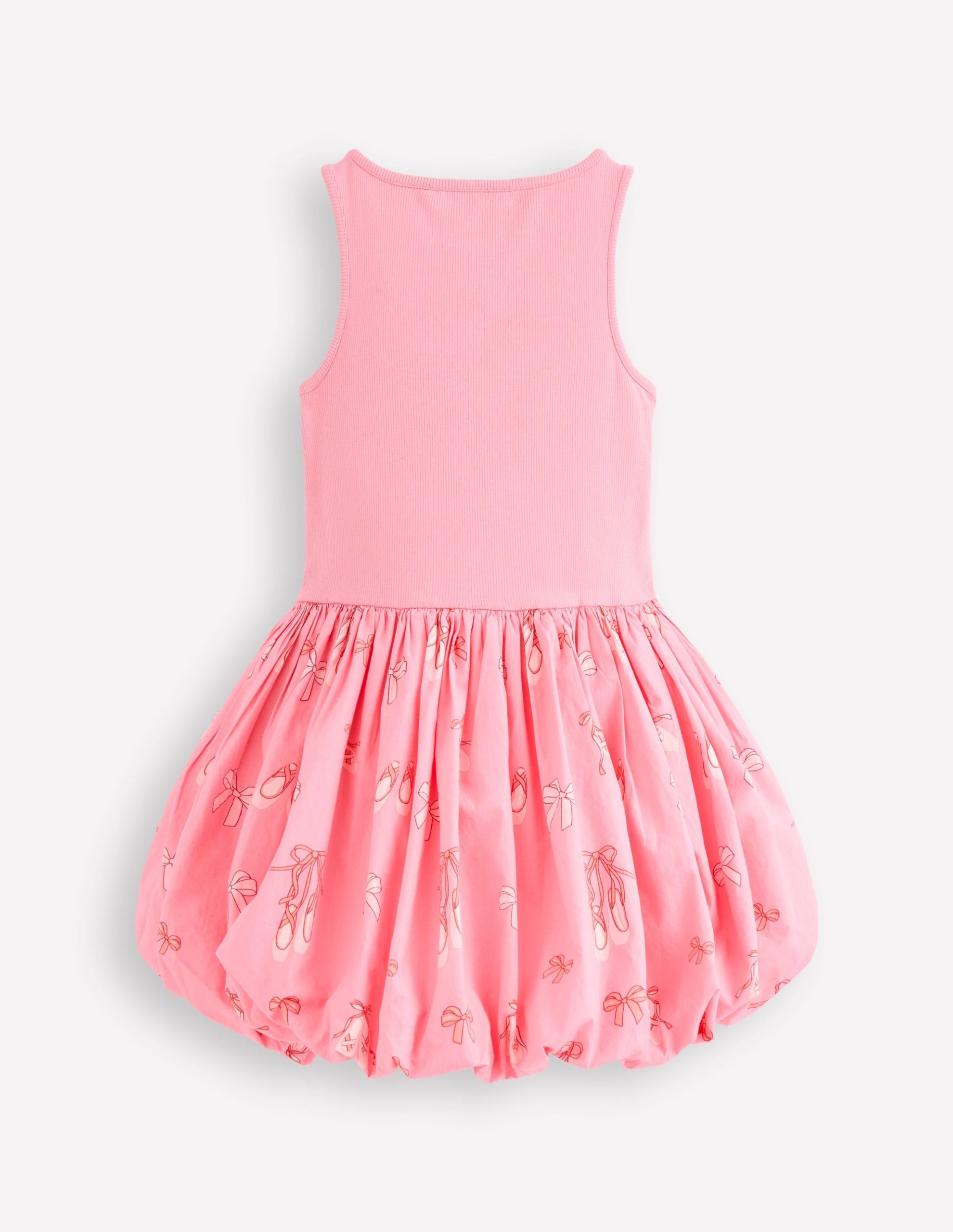Bubble Hem Rib Dress-Vintage Pink Ballet Shoes - Image 2