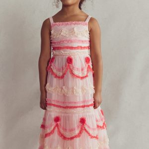 Tiered Cake Tulle Dress-Chalk Pink Cake