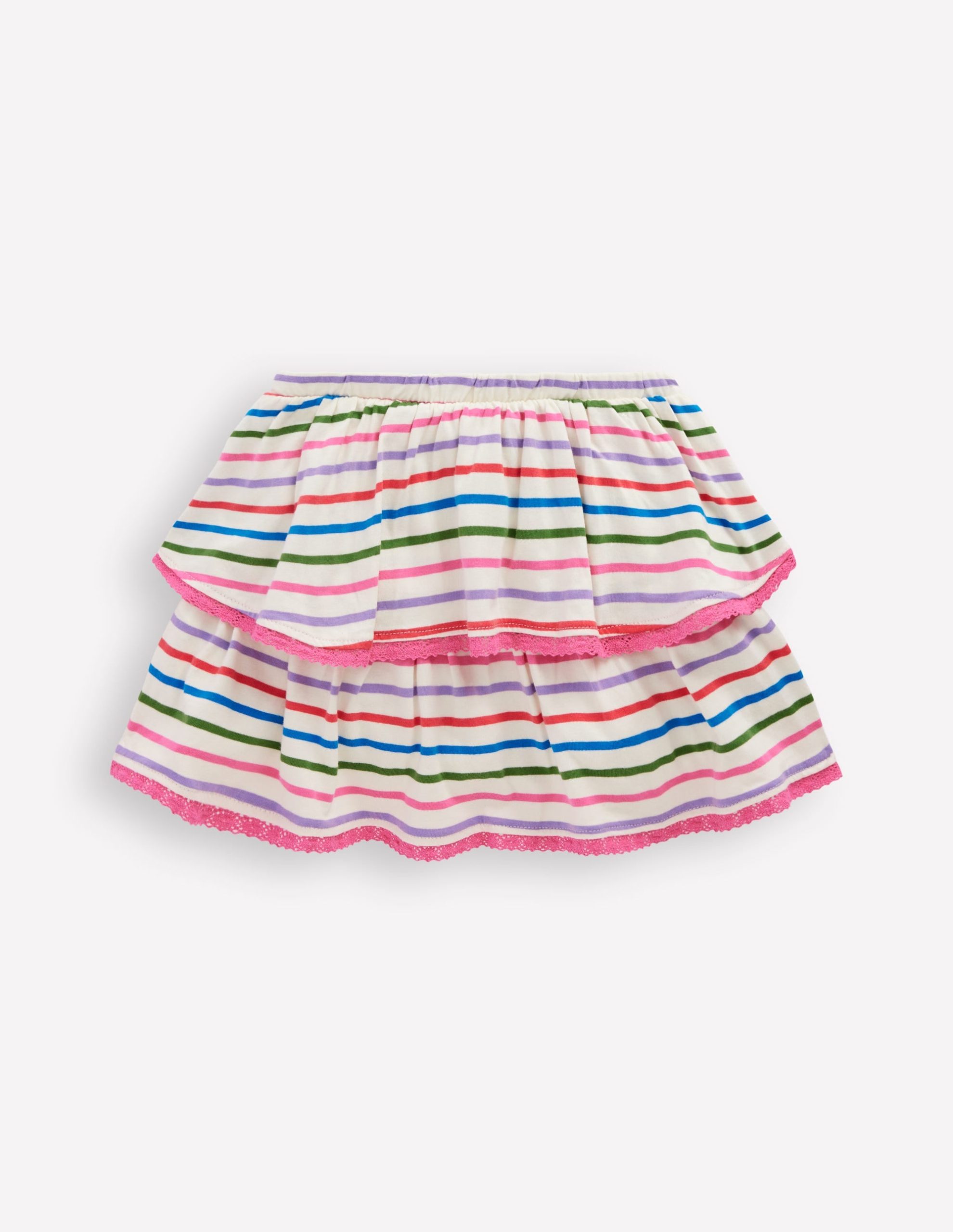 Ruffle Jersey Skort-Multi Stripe - Image 2