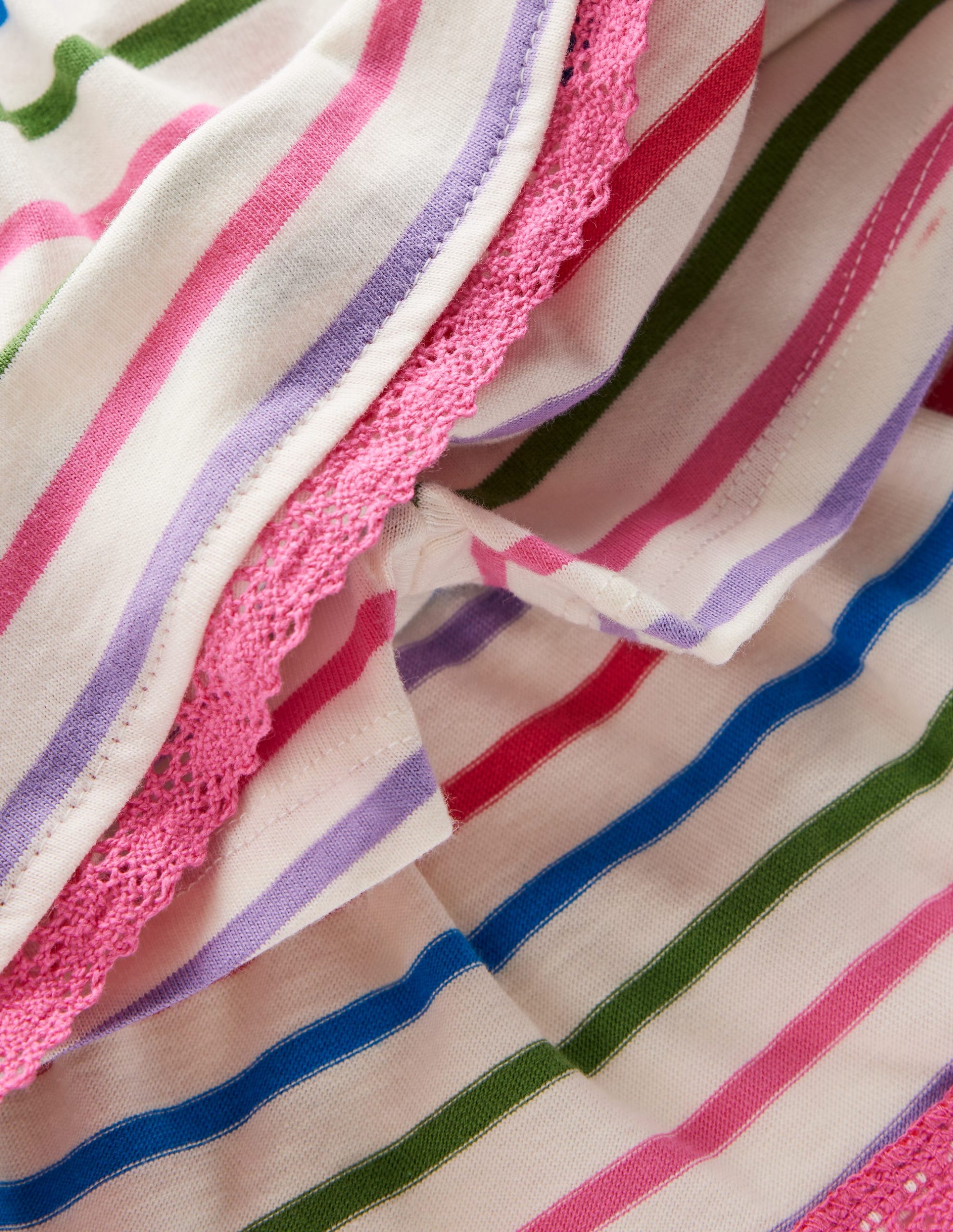 Ruffle Jersey Skort-Multi Stripe - Image 3