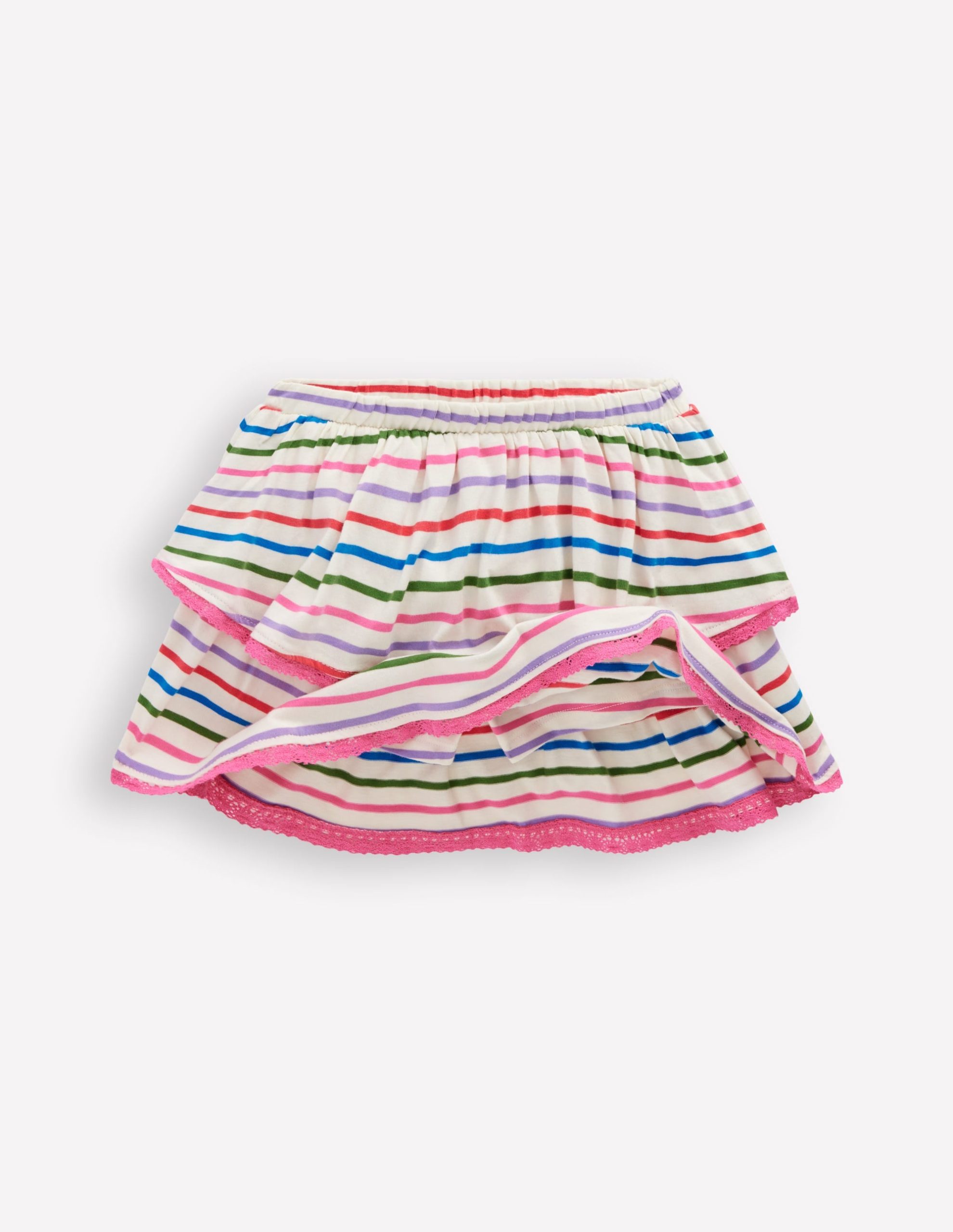 Ruffle Jersey Skort-Multi Stripe - Image 4