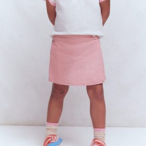 Wrap Woven Skort-Pink
