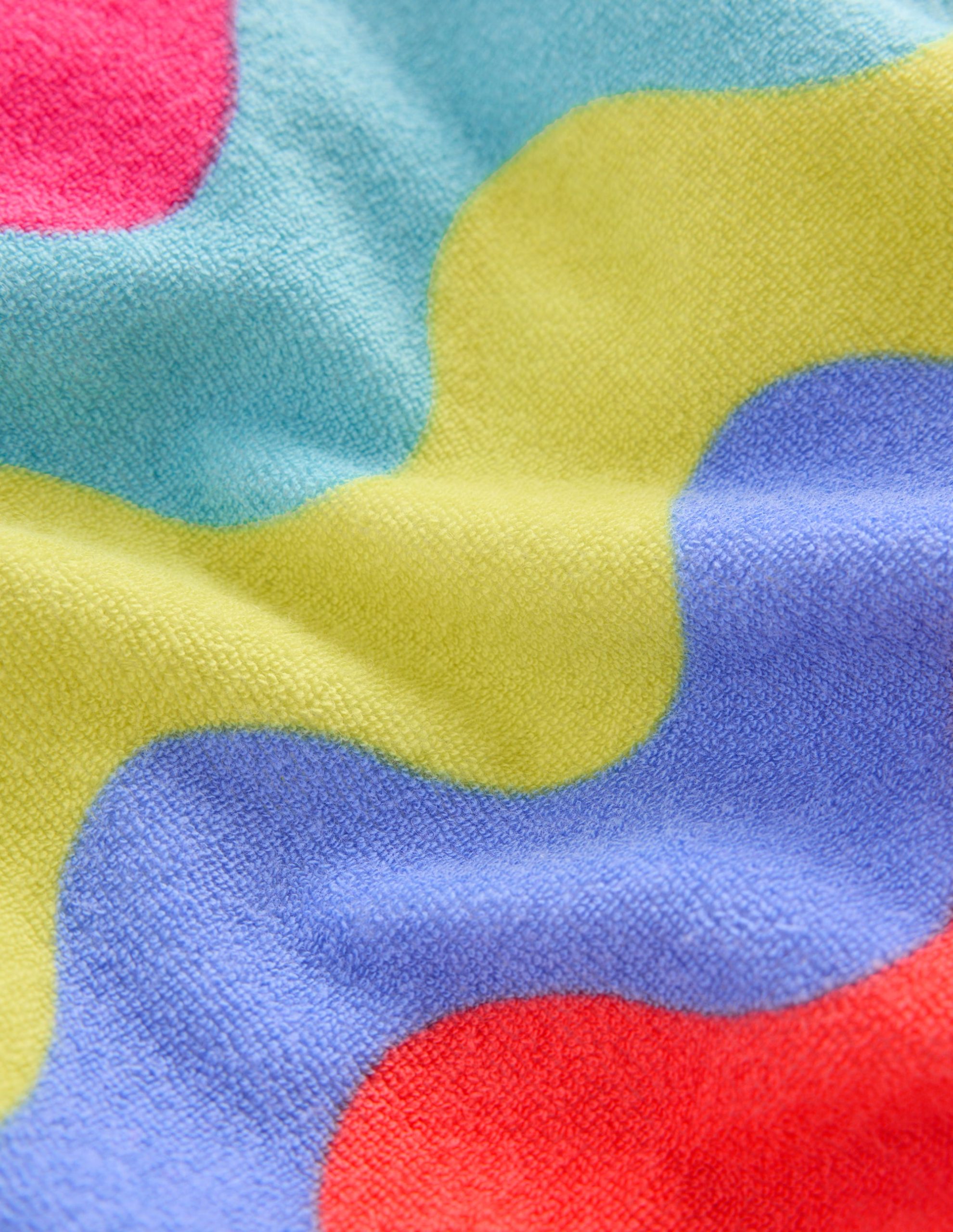 Dropped Shoulder Towelling Top-Multi Wave Stripe - Image 3
