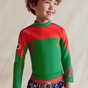 Sun Safe Fun Rash Vest-Shady Green Chameleon