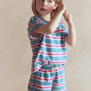 Jersey Boxing Short-Blue Stripe
