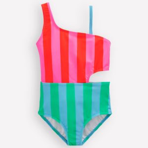 Cut Out Swimsuit-Multi Stripe