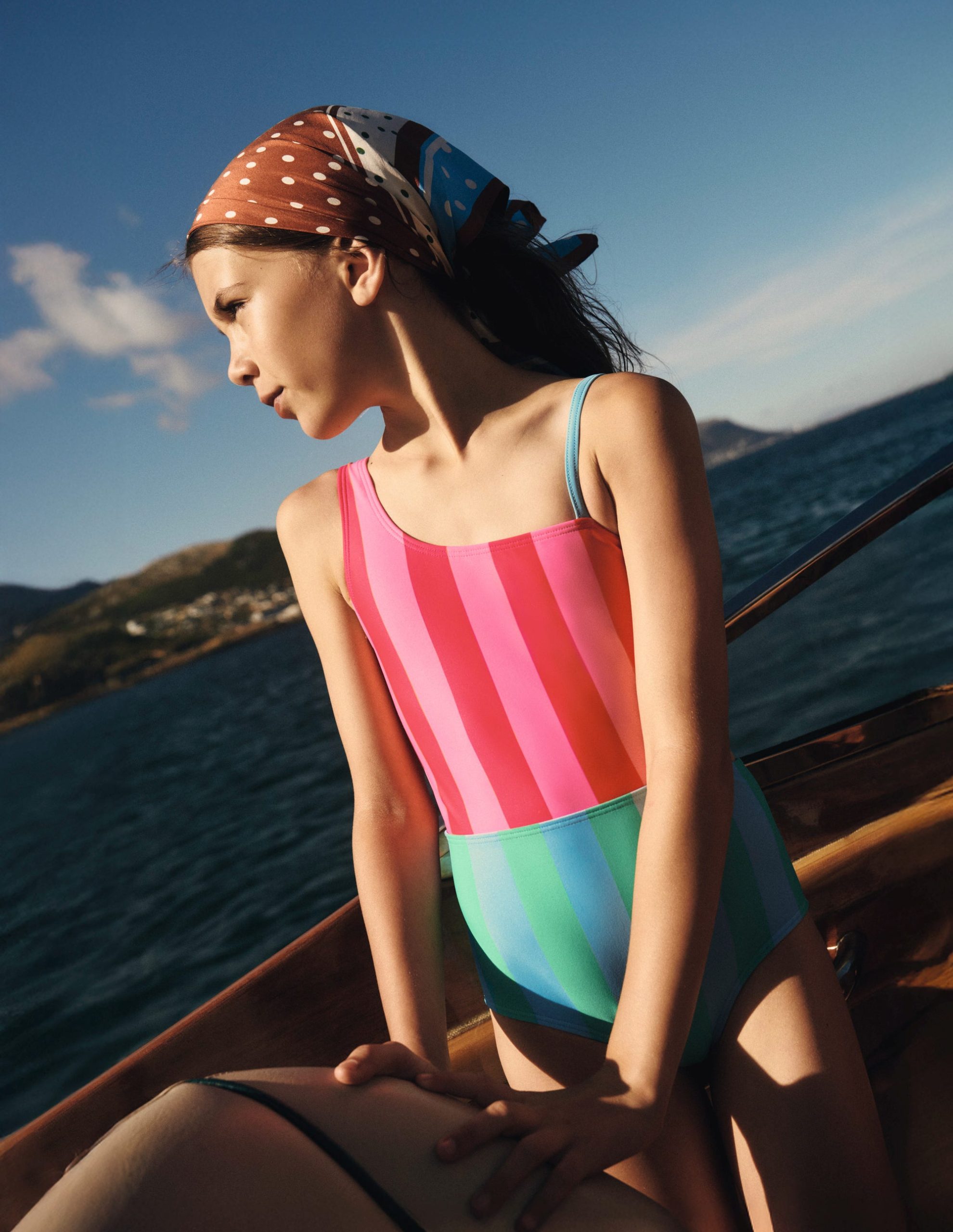 Cut Out Swimsuit-Multi Stripe - Image 4