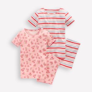Twin Pack Short Pajamas-Chalk Pink Daisy