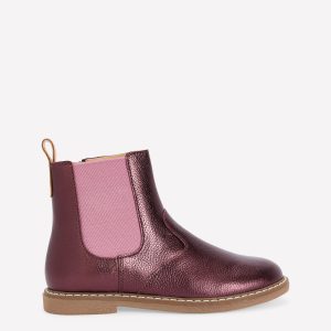 Leather Chelsea Boots-Metallic